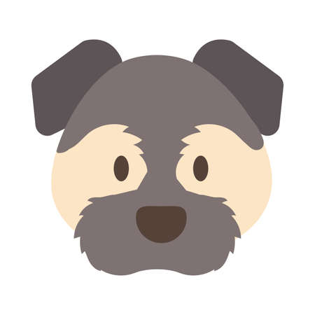 head of cute dog on white background vector illustration designのイラスト素材