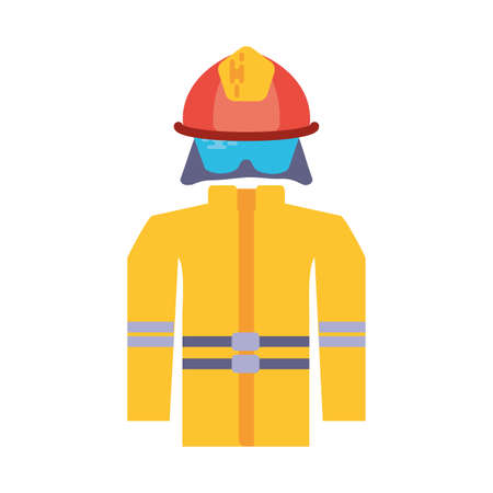 firefighter suit on white background vector illustration designのイラスト素材