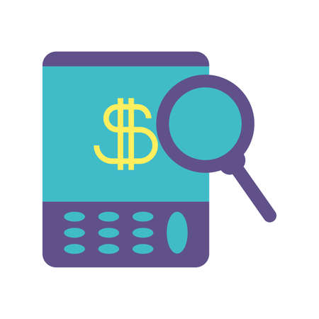 portable calculator on white background vector illustration designのイラスト素材