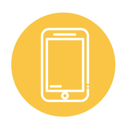 smartphone screen block and flat style icon vector illustration designのイラスト素材