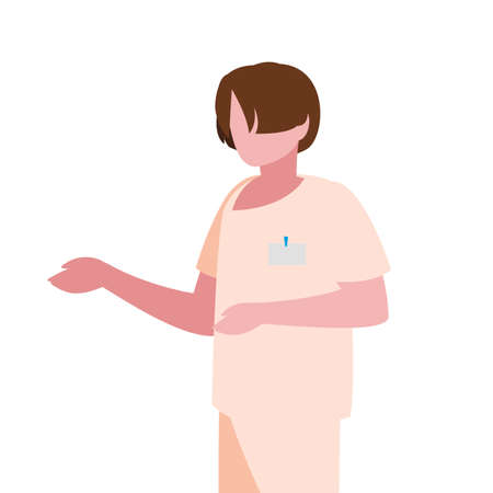 male medicine worker with uniform vector illustration designのイラスト素材