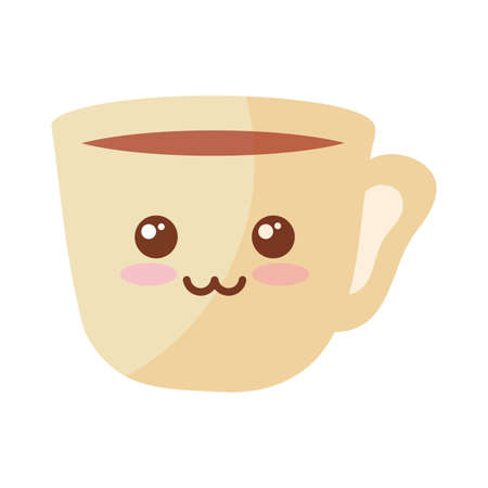 cup of coffee on white background vector illustration designのイラスト素材