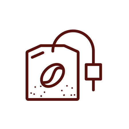 Coffee bean bag design of time drink breakfast beverage shop morning store aroma and caffeine theme Vector illustrationの写真素材