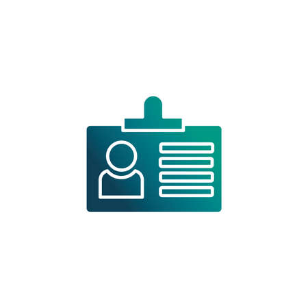 identification card, gradient style icon vector illustration designの写真素材