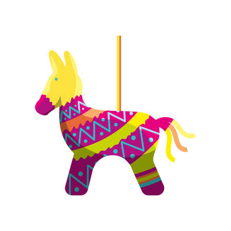 mexican party pinata on white background vector illustration designの写真素材
