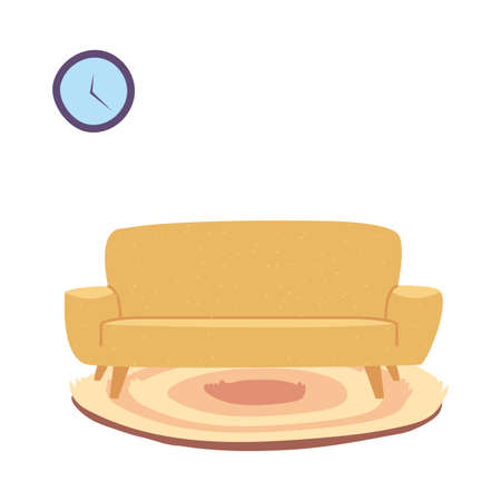 furniture and decoration items at home vector illustration designの写真素材