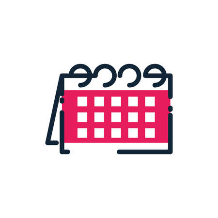 Calendar design, Planner time event moth date day page plan and reminder theme Vector illustrationの写真素材