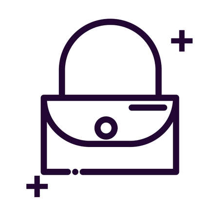 cute handbag line style icon vector illustration designのイラスト素材