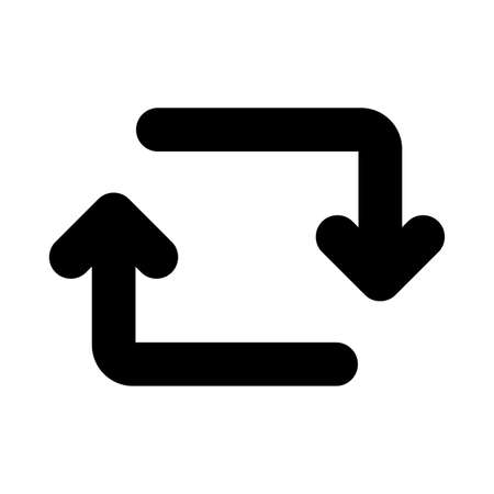 repeat arrow silhouette style icon design, Music movie cinema video film and media theme Vector illustrationのイラスト素材