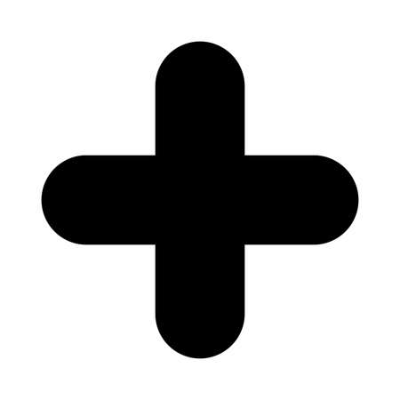 Plus silhouette style icon design, Math finance and education theme Vector illustrationのイラスト素材