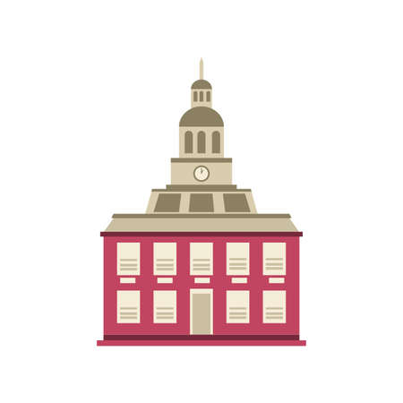 capitol building on white background vector illustration designのイラスト素材