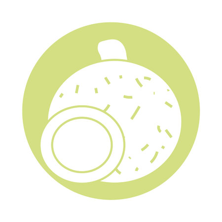 exotic vegetables icon over white background, block style, vector illustrationのイラスト素材