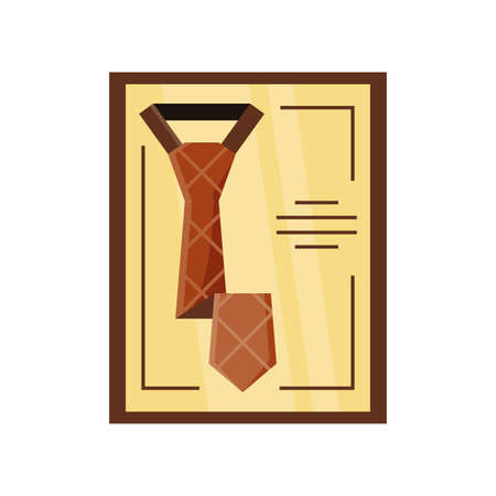 fathers day card template with tie vector illustration designのイラスト素材