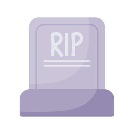 rip grave flat style icon design, Religion culture belief religious faith god spiritual meditation and traditional theme Vector illustrationのイラスト素材