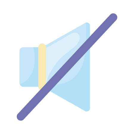 Not volume flat style icon design, Music sound melody song musical art and composition theme Vector illustrationのイラスト素材