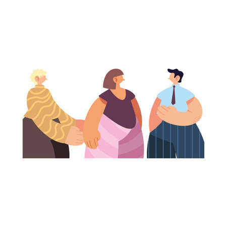 people talking about the new organization vector illustration designのイラスト素材