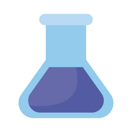 chemical laboratory test tube on white background vector illustration designのイラスト素材