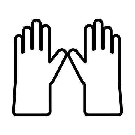 gardening gloves , line style icon vector illustration designのイラスト素材