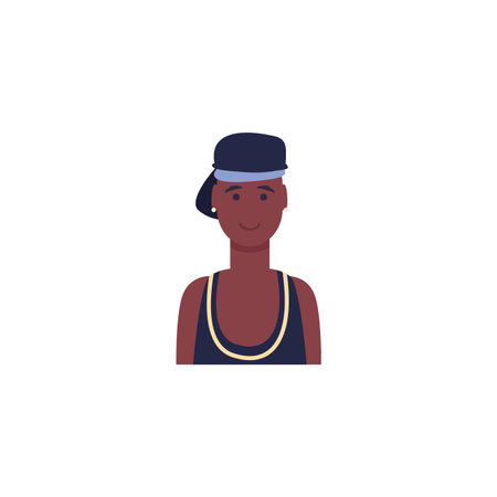Avatar man with hat design, Boy male person people human social media and portrait theme Vector...
