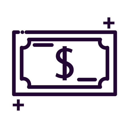 nice dollar line style icon vector illustration designのイラスト素材