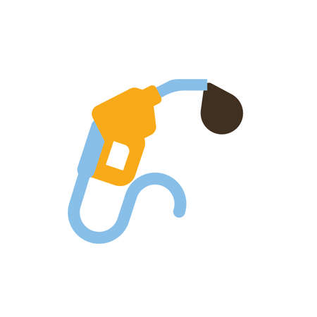 Oil tower with flame design, Fracking industry fuel technology power industrial production and petroleum theme Vector illustrationのイラスト素材