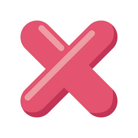 x symbol on white background vector illustration designのイラスト素材