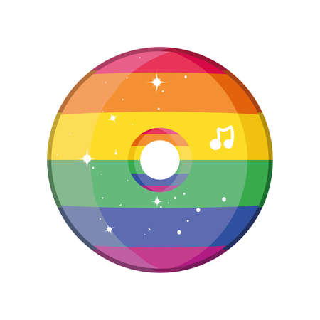 gay pride cd on white background vector illustration designのイラスト素材