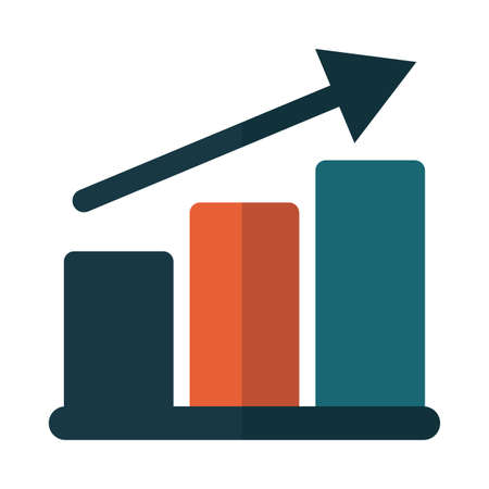 bar graph in white background vector illustration designのイラスト素材