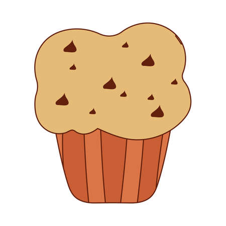 Cupcake design, Muffin dessert sweet bakery sugar pastry and food theme Vector illustrationのイラスト素材