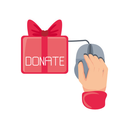online gift on white background vector illustration design