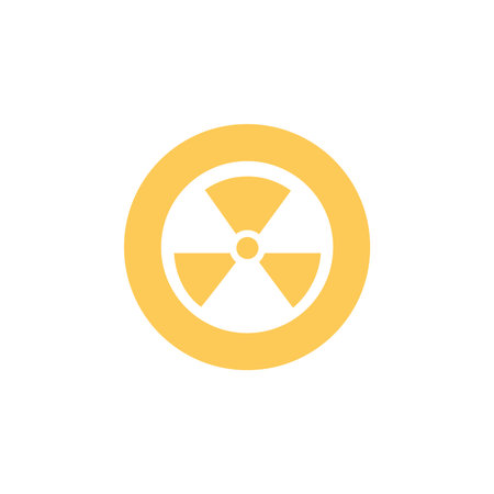 radioactive contamination, block and flat style icon vector illustration design