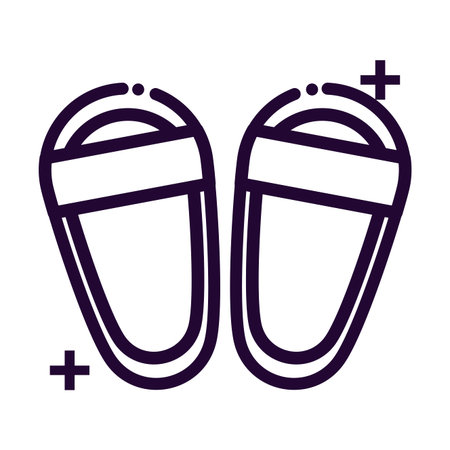 nice line style icon sandals vector illustration designのイラスト素材