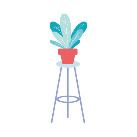 modern flower pot located in the room vector illustration designのイラスト素材