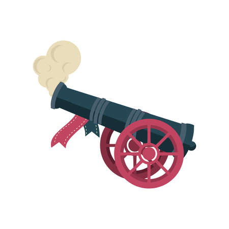 ancient cannon on white background vector illustration designのイラスト素材