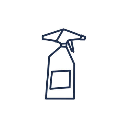 disinfectant bottle with spray, line style icon vector illustration designのイラスト素材
