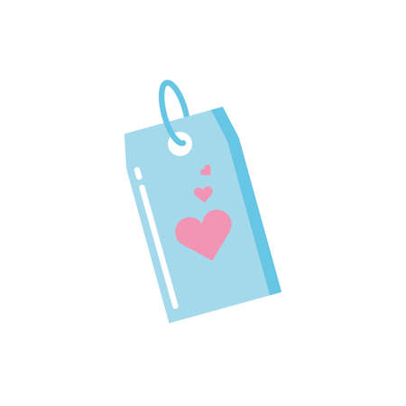 Hearts inside label design of love passion romantic valentines day wedding decoration and marriage theme Vector illustrationのイラスト素材