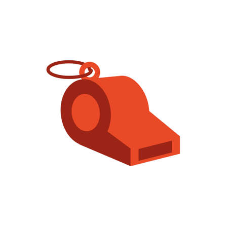 whistle over white background, flat style icon, vector illustrationのイラスト素材