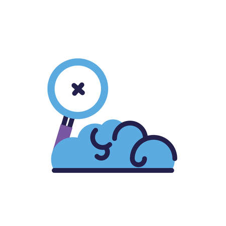 magnifying glass on white background vector illustration designのイラスト素材