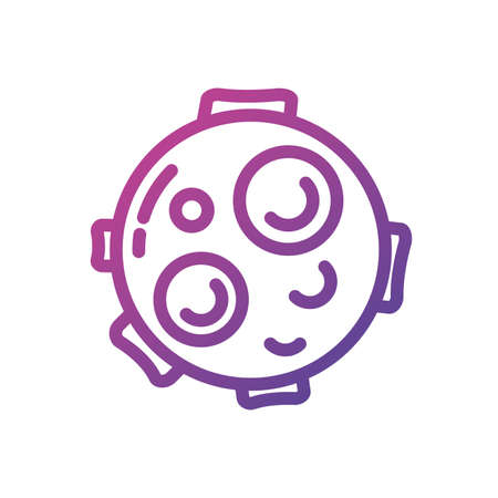 Moon icon of Space futuristic cosmos outside universe galaxy astronomy adventure and exploration theme Vector illustrationのイラスト素材