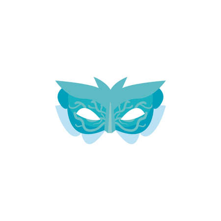 Blue mask design, Party celebration event happy birthday holiday surprise anniversary and decorative theme Vector illustrationのイラスト素材