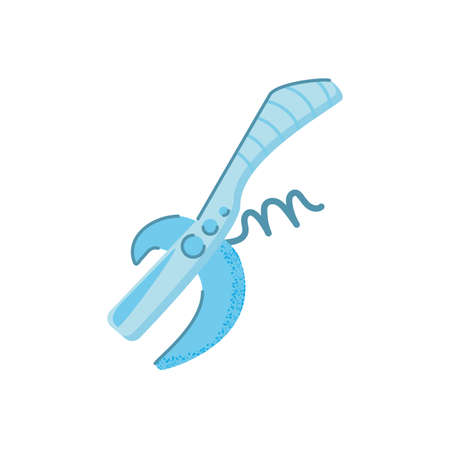 wine opener icon over white background, flat and colorful design, vector illustrationのイラスト素材