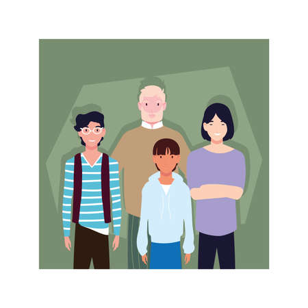 men standing with different poses vector illustration designのイラスト素材