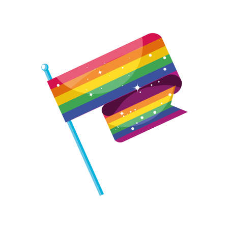 gay pride flag on white background vector illustration designのイラスト素材