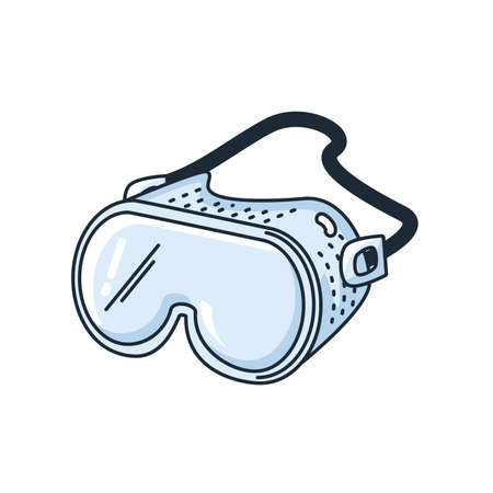 safety glasses on white background vector illustration designのイラスト素材