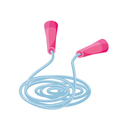 jump rope on white background vector illustration designのイラスト素材