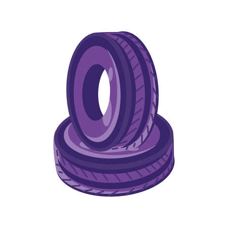tires for crossfit on white background vector illustration designのイラスト素材