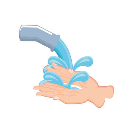 open key with hand wash on white background vector illustration designのイラスト素材