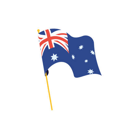Australian flag design, Travel tourism landmark destination nature vacation south western and holiday theme Vector illustrationのイラスト素材