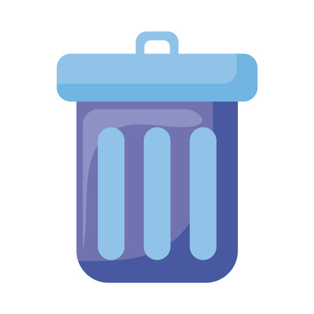 Trash flat style icon design, Waste garbage ecology save green natural environment protection and care theme Vector illustrationのイラスト素材