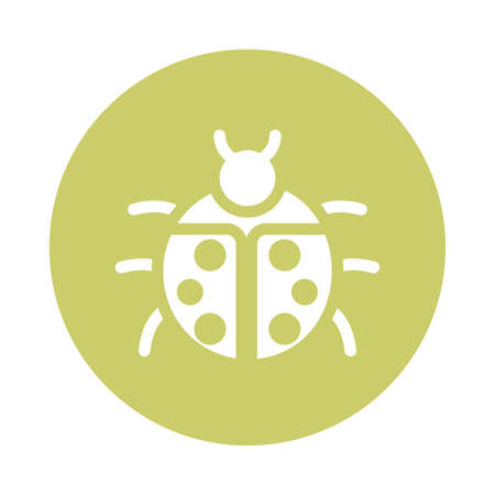 beautiful ladybug , block and flat style icon vector illustration designのイラスト素材